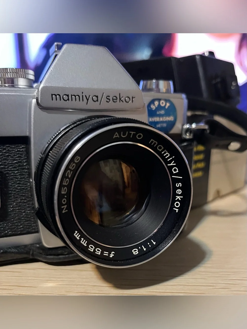 Mamiya/Sekor 1000 DTL 55mm f/1.8 Silver and Black Vintage Camera